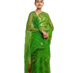 Green Pure Georgette Lehariya Saree | Gotta Aari & Sequin Work | Jaipurio Designer Collection
